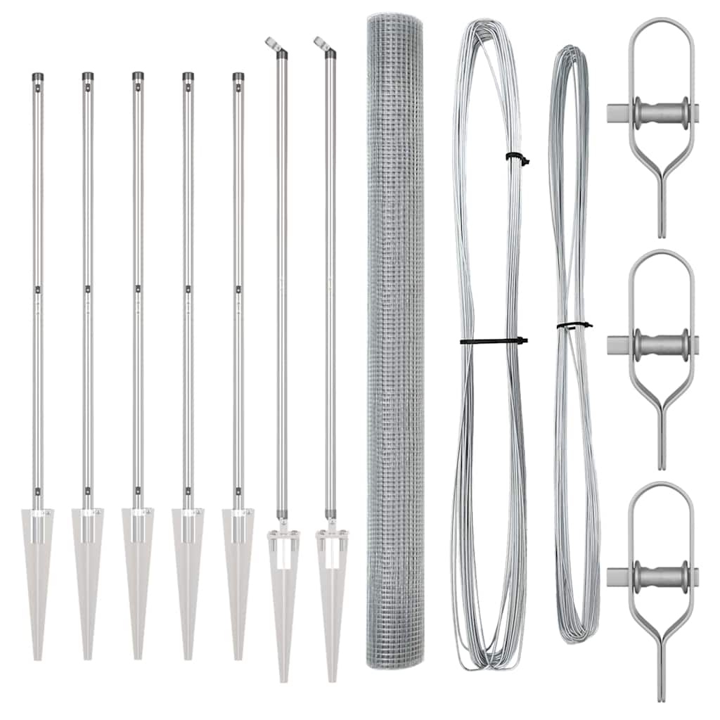 Zavareno žičano ograđivanje s bodljama 10 x 1,5 m Srebrna Mreža
