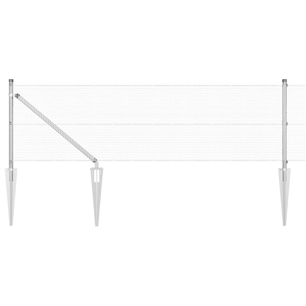 Zavareno žičano ograđivanje s bodljama 25 x 0,6 m Srebrna Mreža