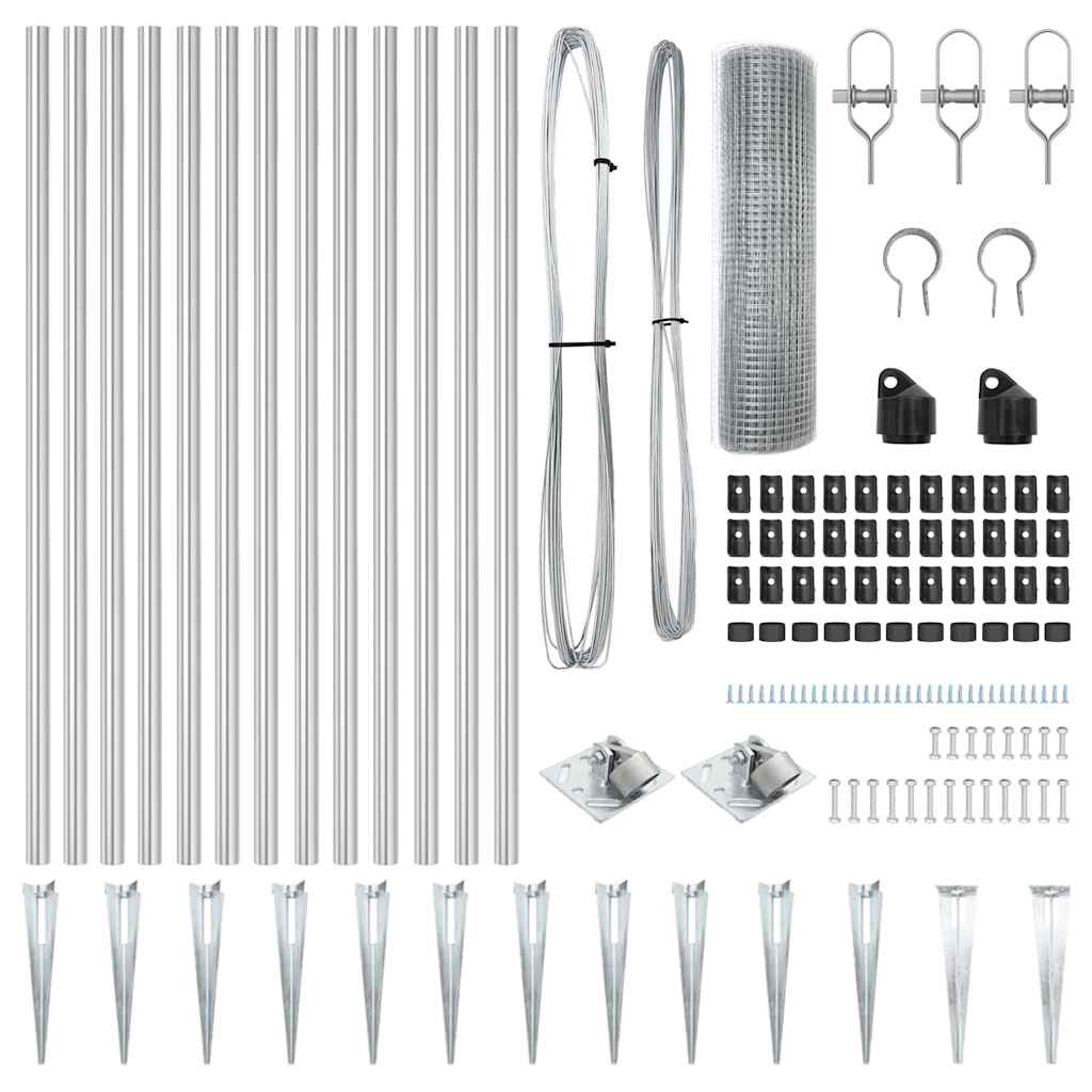 Zavareno žičano ograđivanje s bodljama 25 x 0,8 m Srebrna Mreža