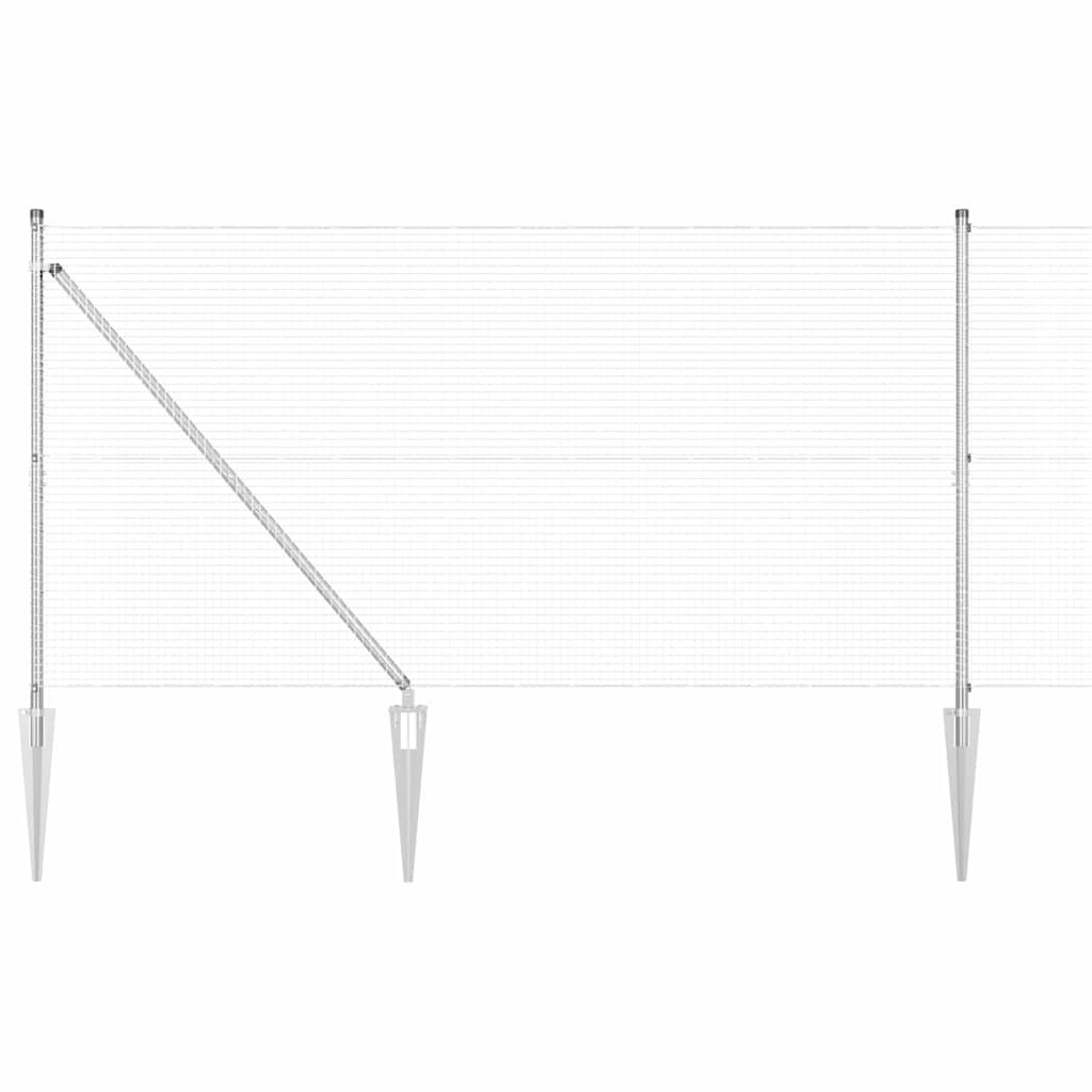 Zavareno žičano ograđivanje s bodljama 25 x 1,2 m Srebrna Mreža