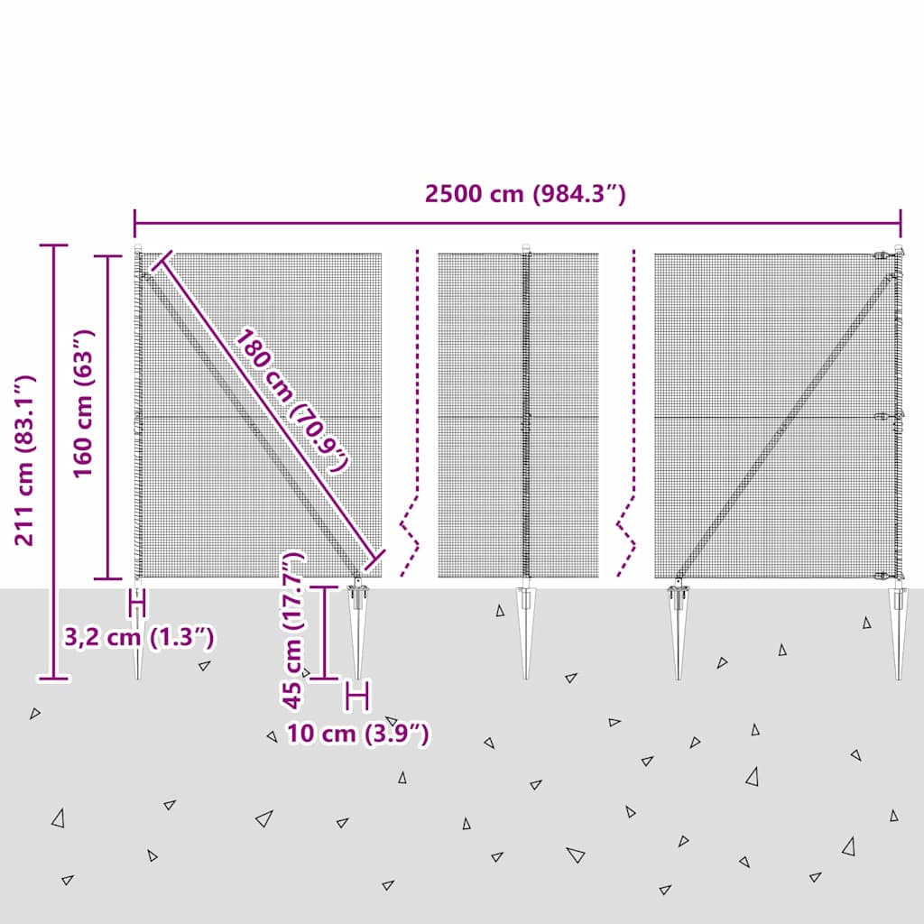 Zavareno žičano ograđivanje s bodljama 25 x 1,6 m Srebrna Mreža