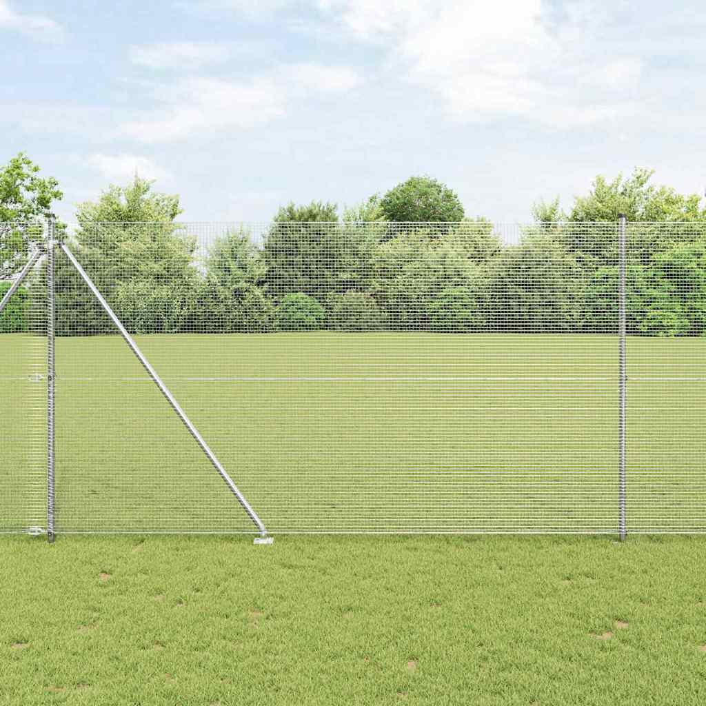 Zavareno žičano ograđivanje s bodljama 25 x 1,6 m Srebrna Mreža