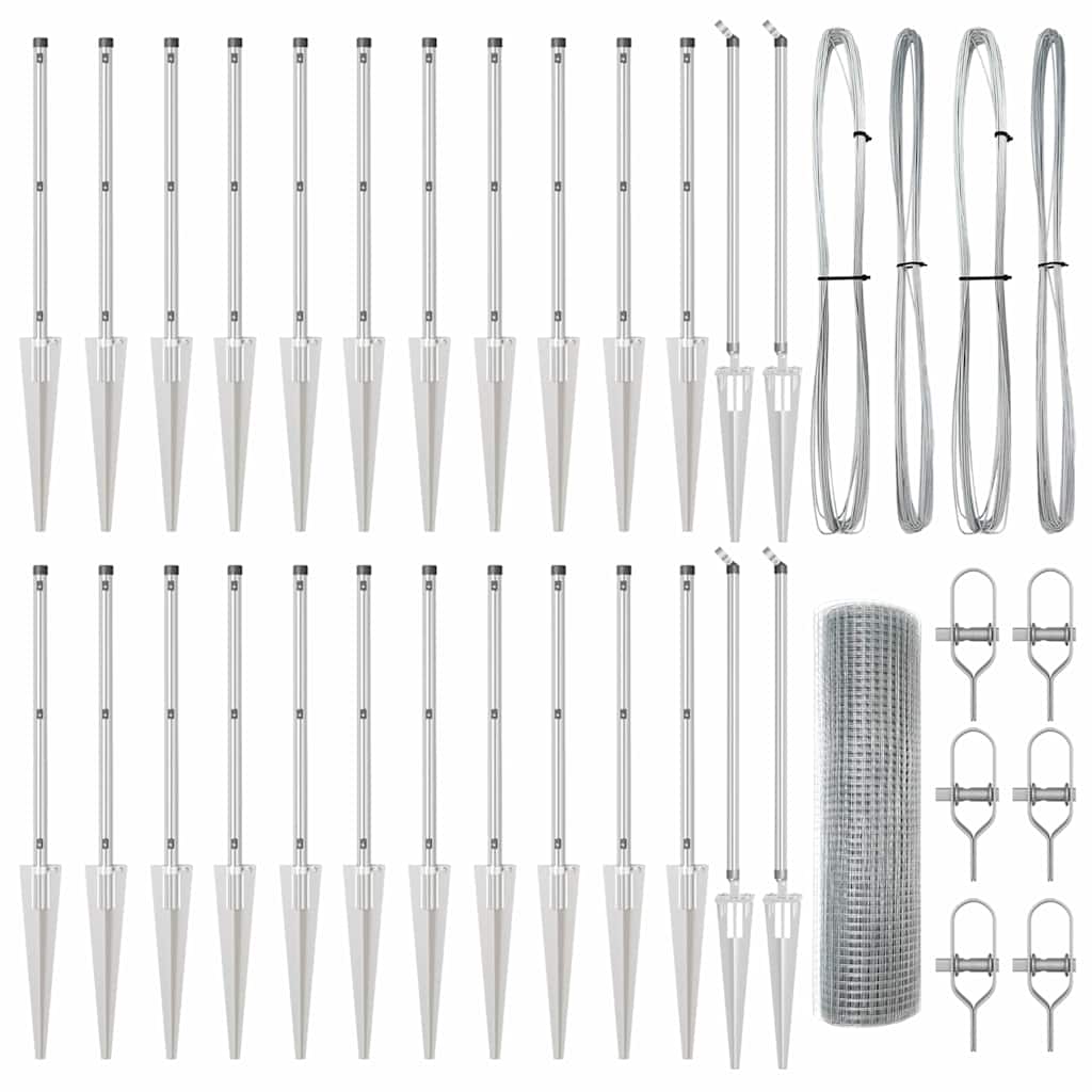 Zavareno žičano ograđivanje s bodljama 50 x 0,4 m Srebrna Mreža