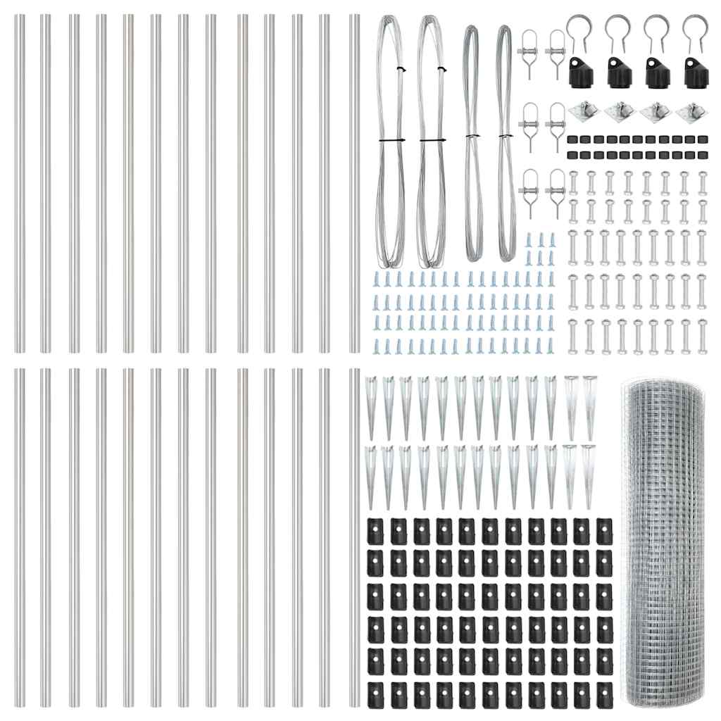 Zavareno žičano ograđivanje s bodljama 50 x 0,4 m Srebrna Mreža