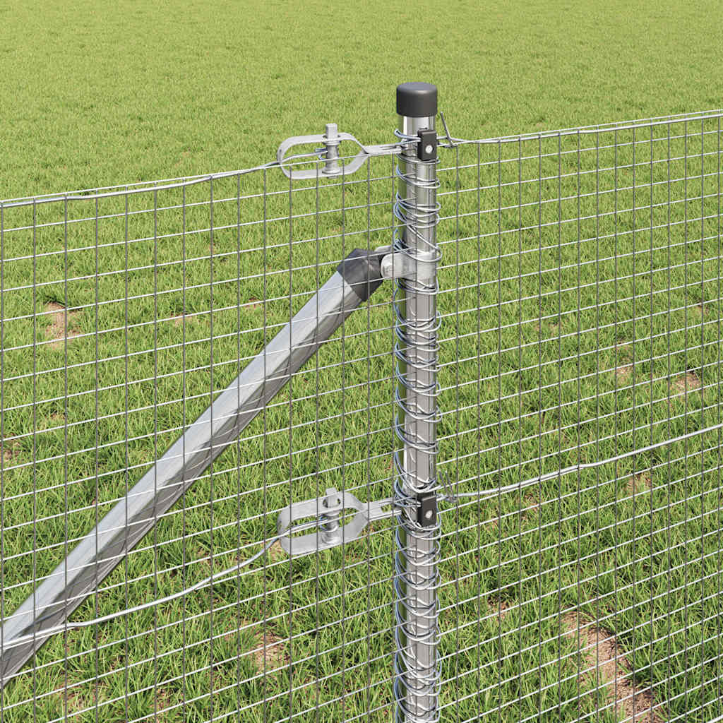 Zavareno žičano ograđivanje s bodljama 100 x 0,6 m Srebrna