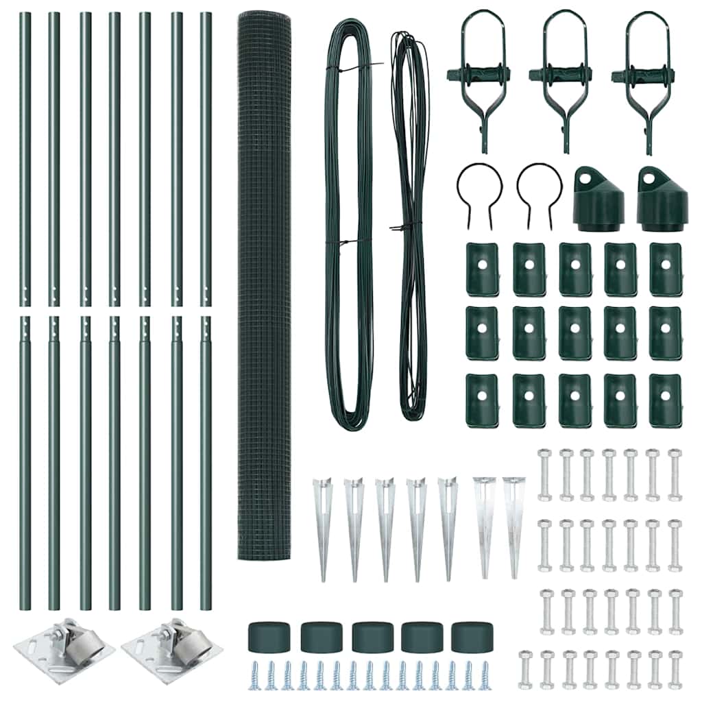 Zavareno žičano ograđivanje s bodljama 10 x 1,5 m Zelena Mreža