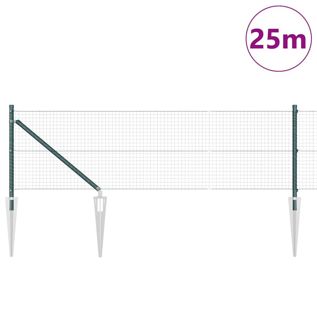 Zavareno žičano ograđivanje s bodljama 25 x 0,6 m Zelena Mreža