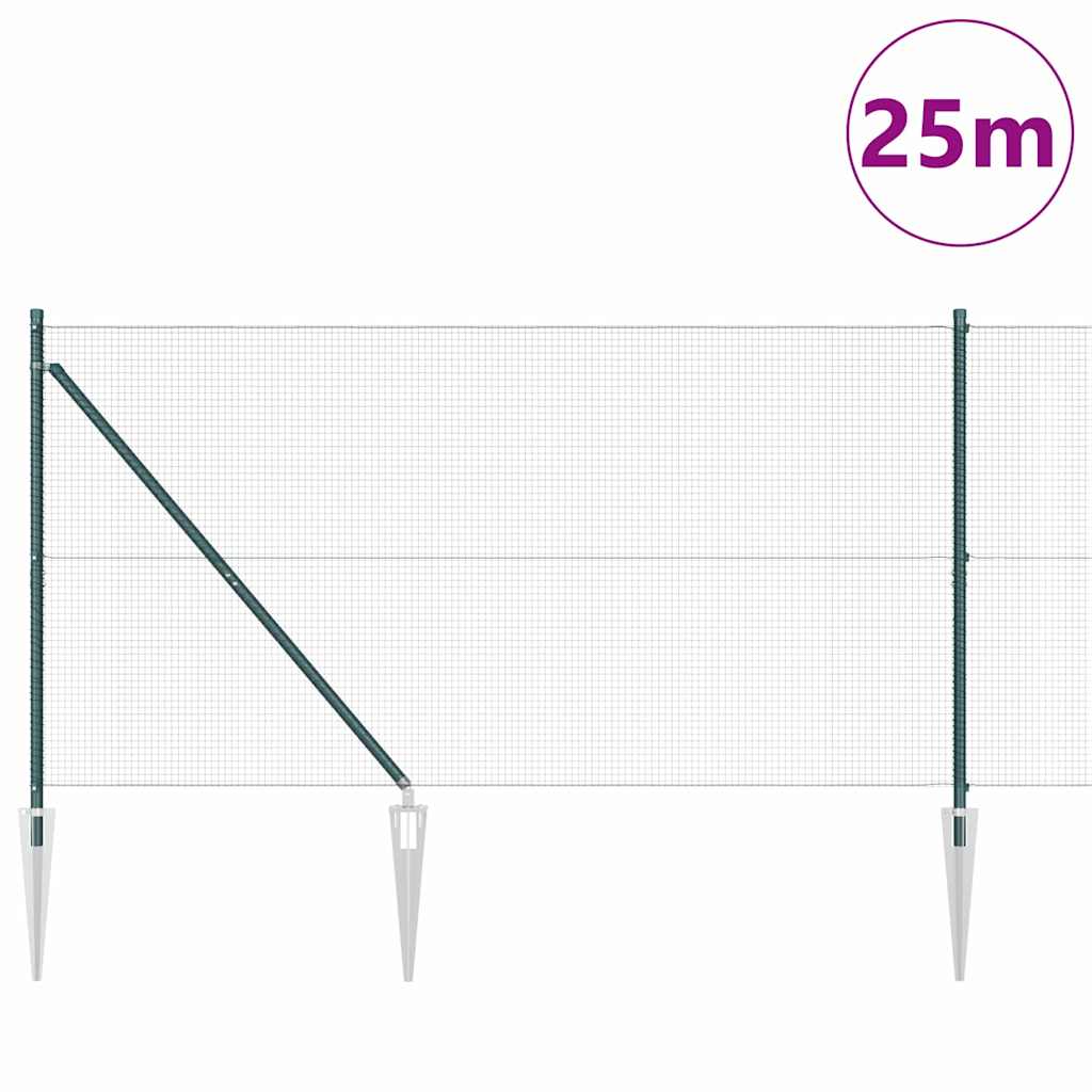 Zavareno žičano ograđivanje s bodljama 25 x 1,2 m Zelena Mreža