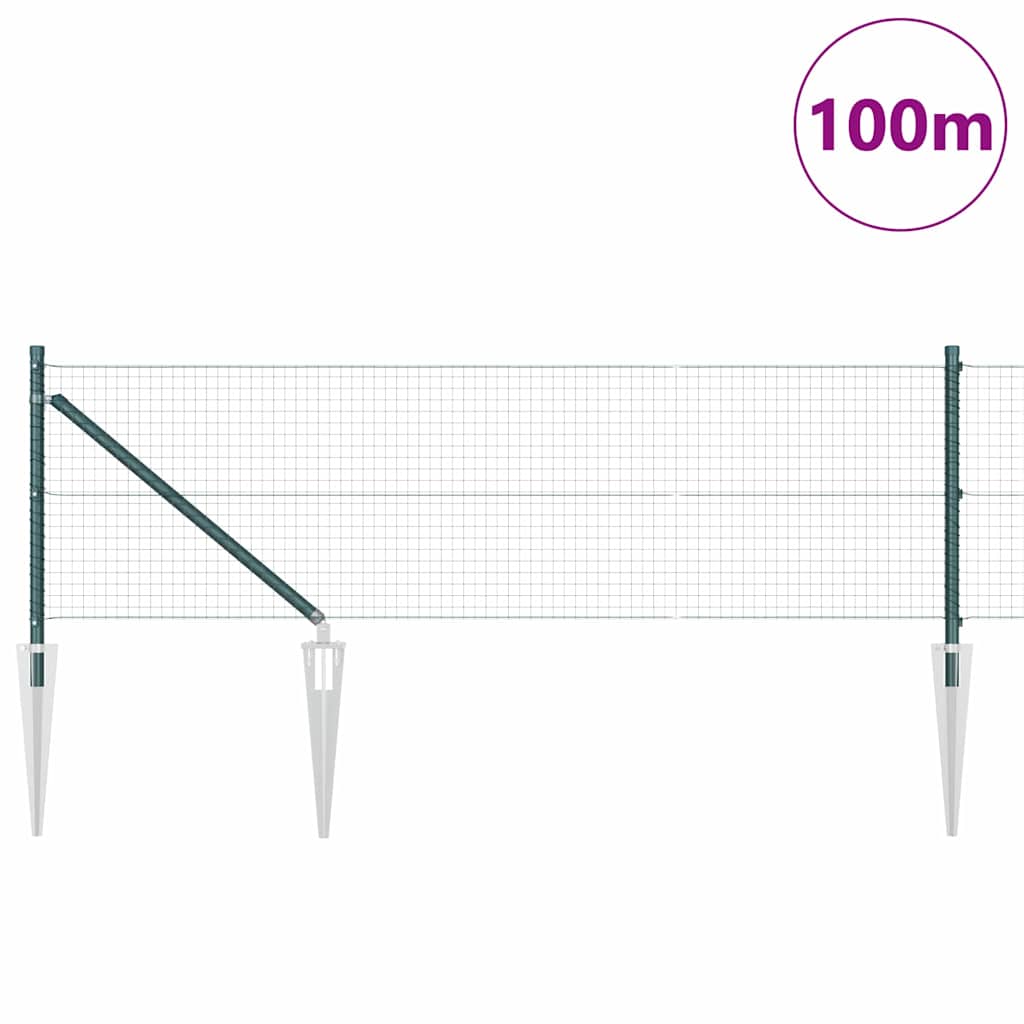 Zavareno žičano ograđivanje s bodljama 100 x 0,6 m Zelena Mreža