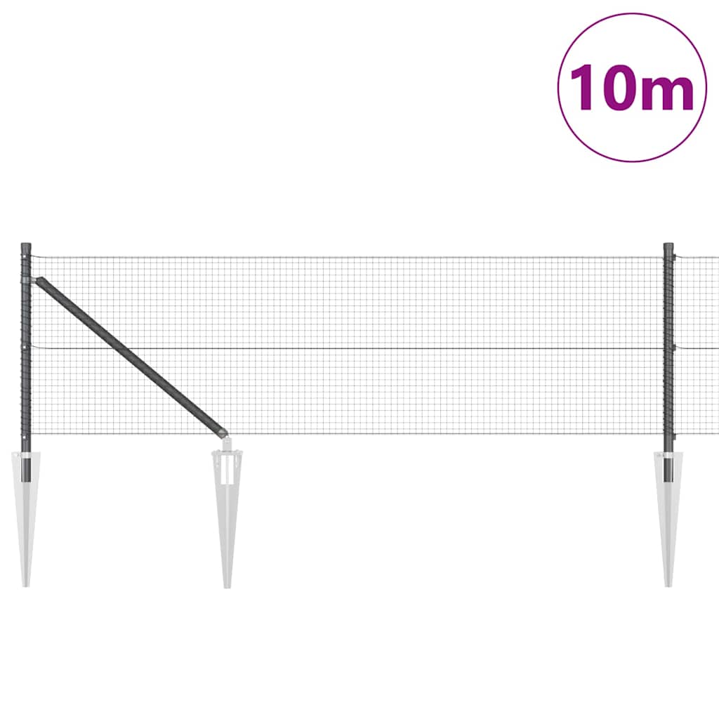 Zavareno žičano ograđivanje s bodljama 10 x 0,4 m Siva Mreža