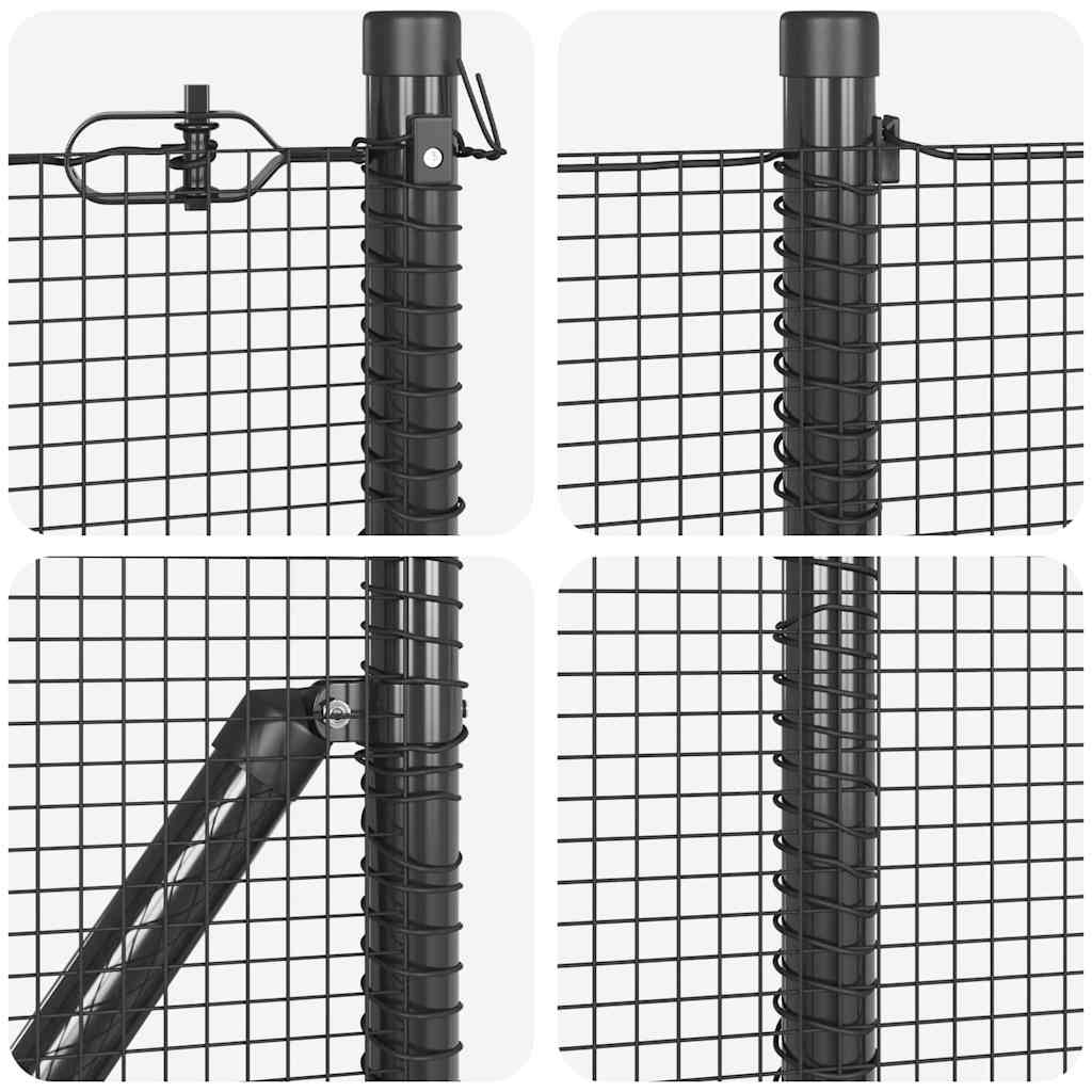 Zavareno žičano ograđivanje s bodljama Čelik Siva Mreža