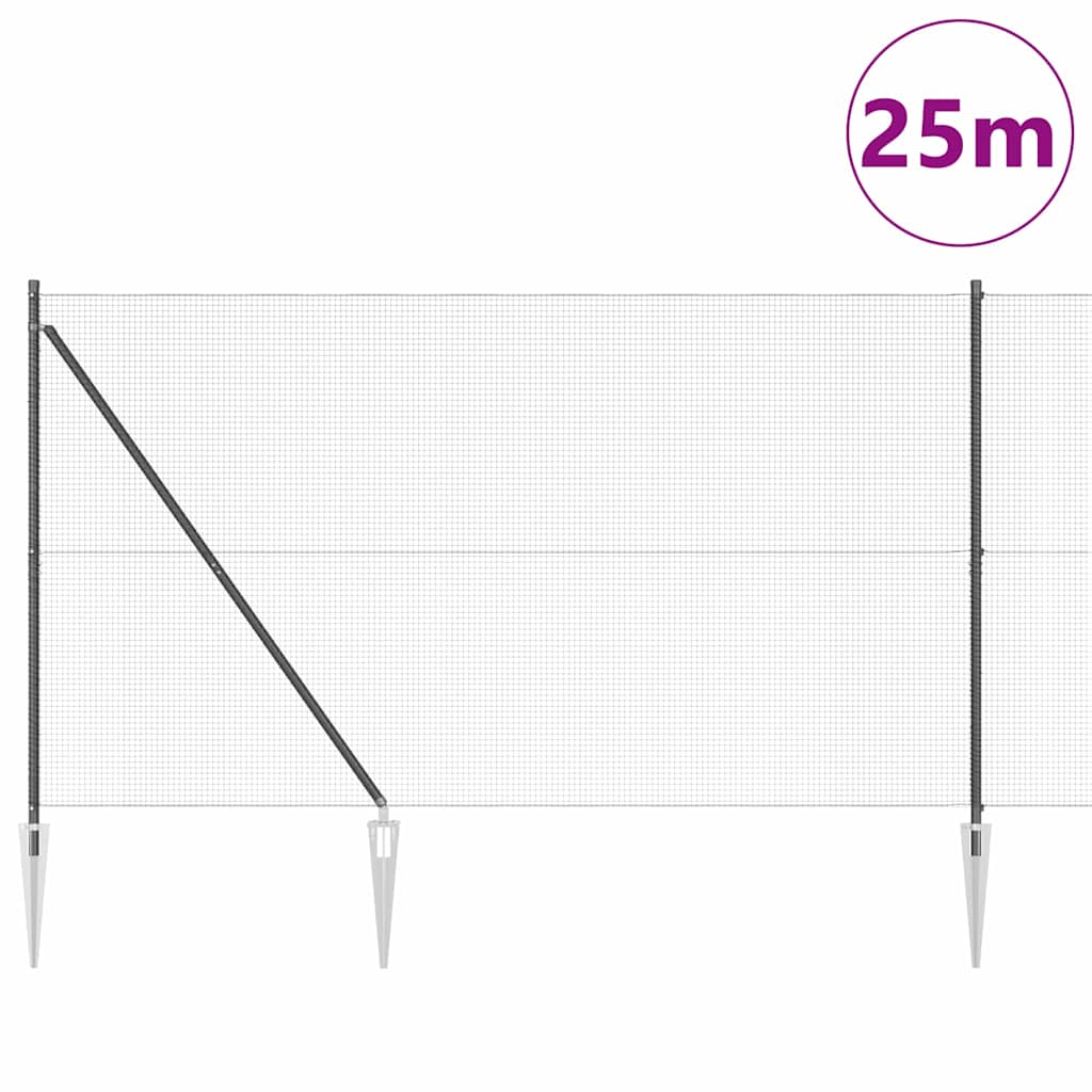 Zavareno žičano ograđivanje s bodljama 25 x 1,6 m (Š x V)