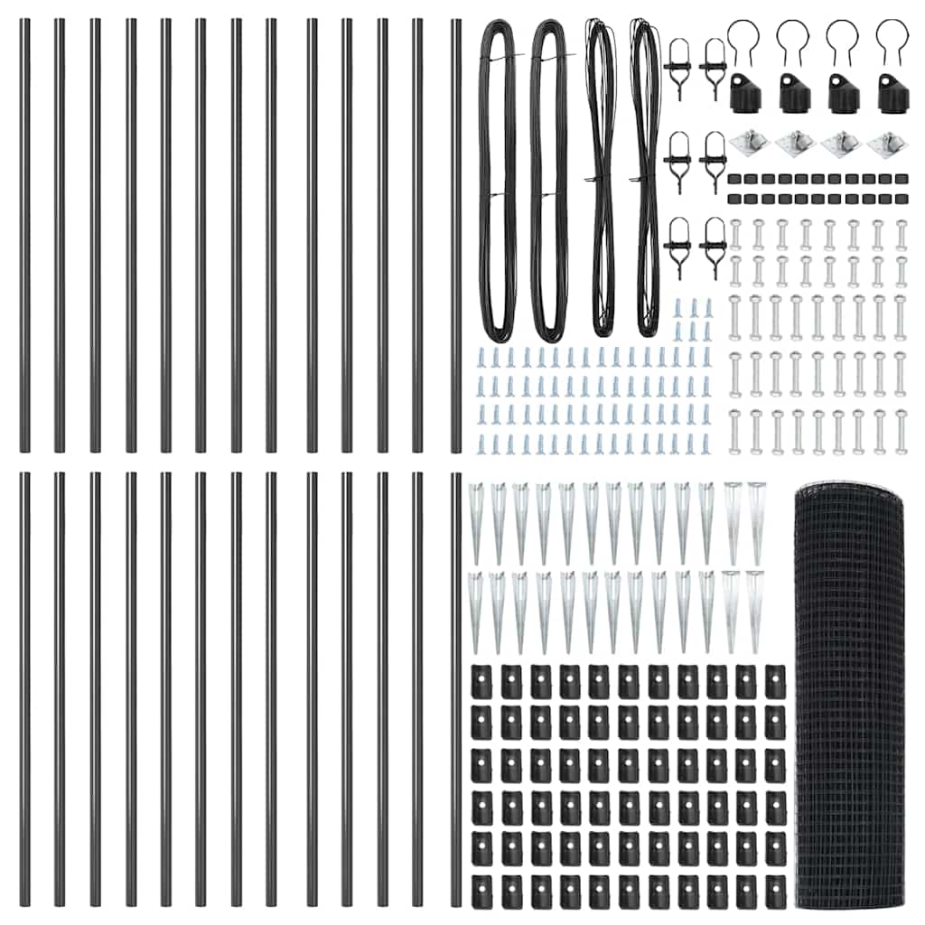 Zavareno žičano ograđivanje s bodljama 50 x 0,5 m Siva Mreža