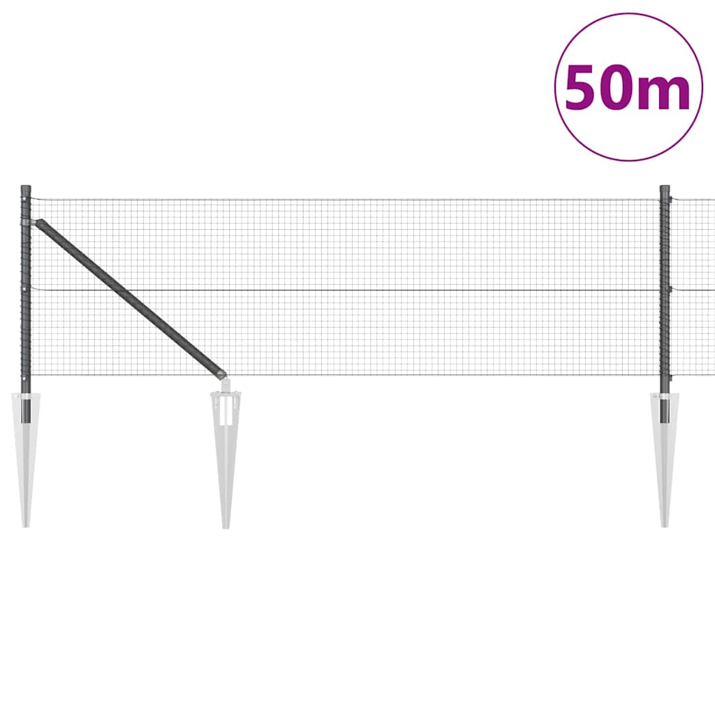 Zavareno žičano ograđivanje s bodljama 50 x 0,5 m Siva Mreža