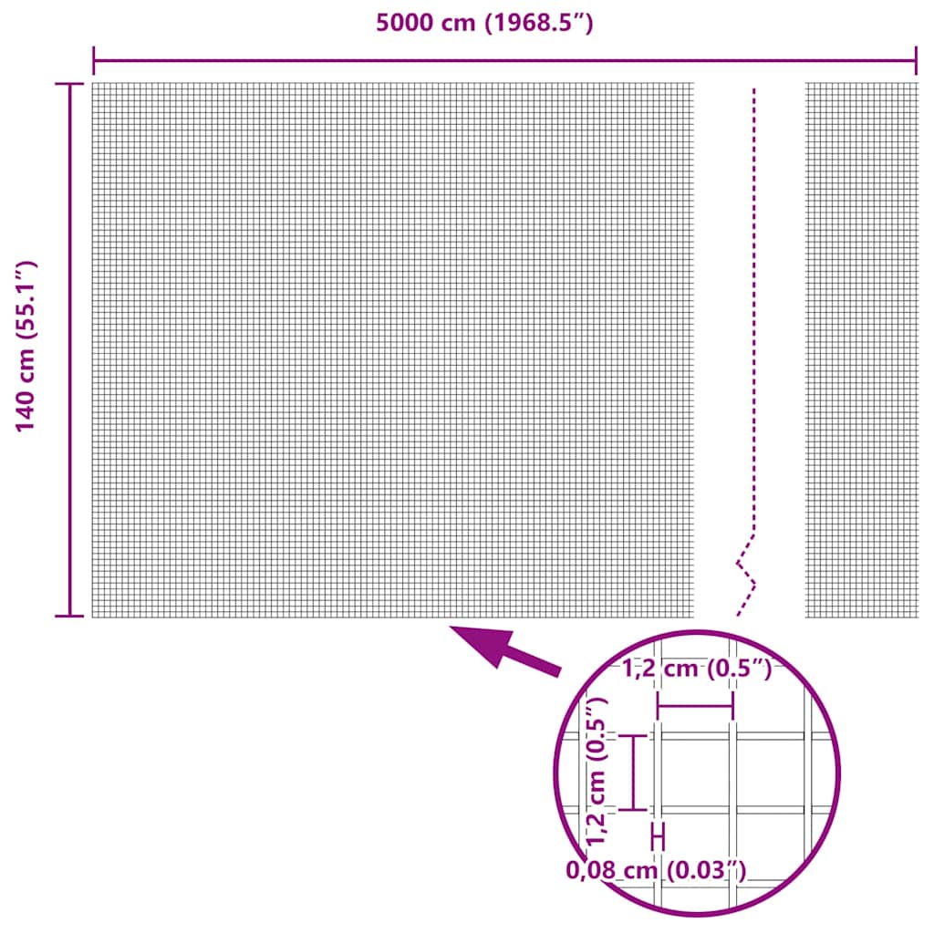 Zavareno žičano ograđivanje s bodljama 50 x 1,4 m (Š x V)