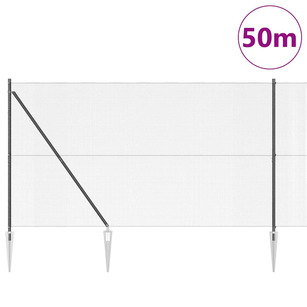 Zavareno žičano ograđivanje s bodljama 50 x 1,5 m Siva Mreža
