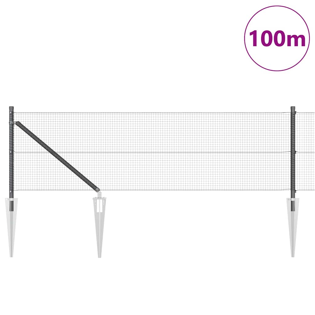 Zavareno žičano ograđivanje s bodljama 100 x 0,4 m Siva Mreža