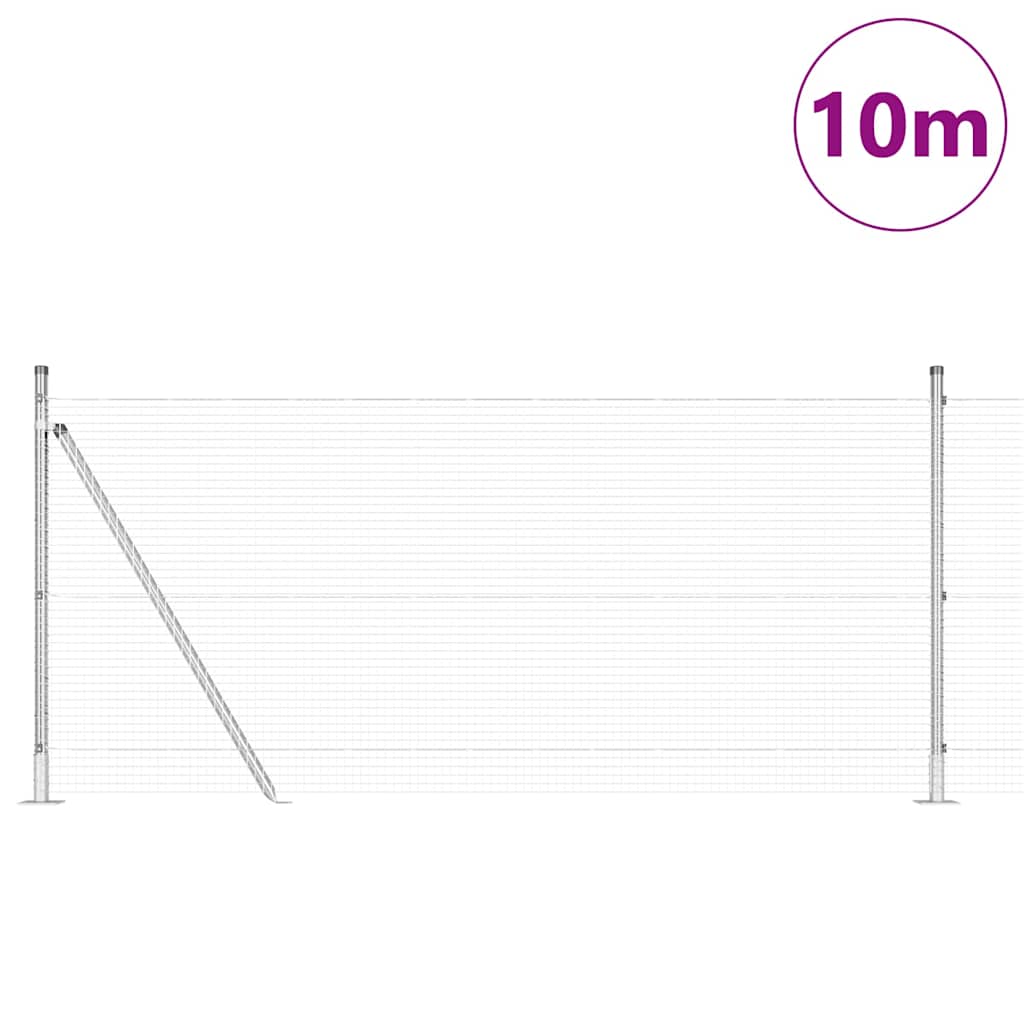 Zavareno žičano ogradno mreža s betonskom podlogom 10 x 0,8 m