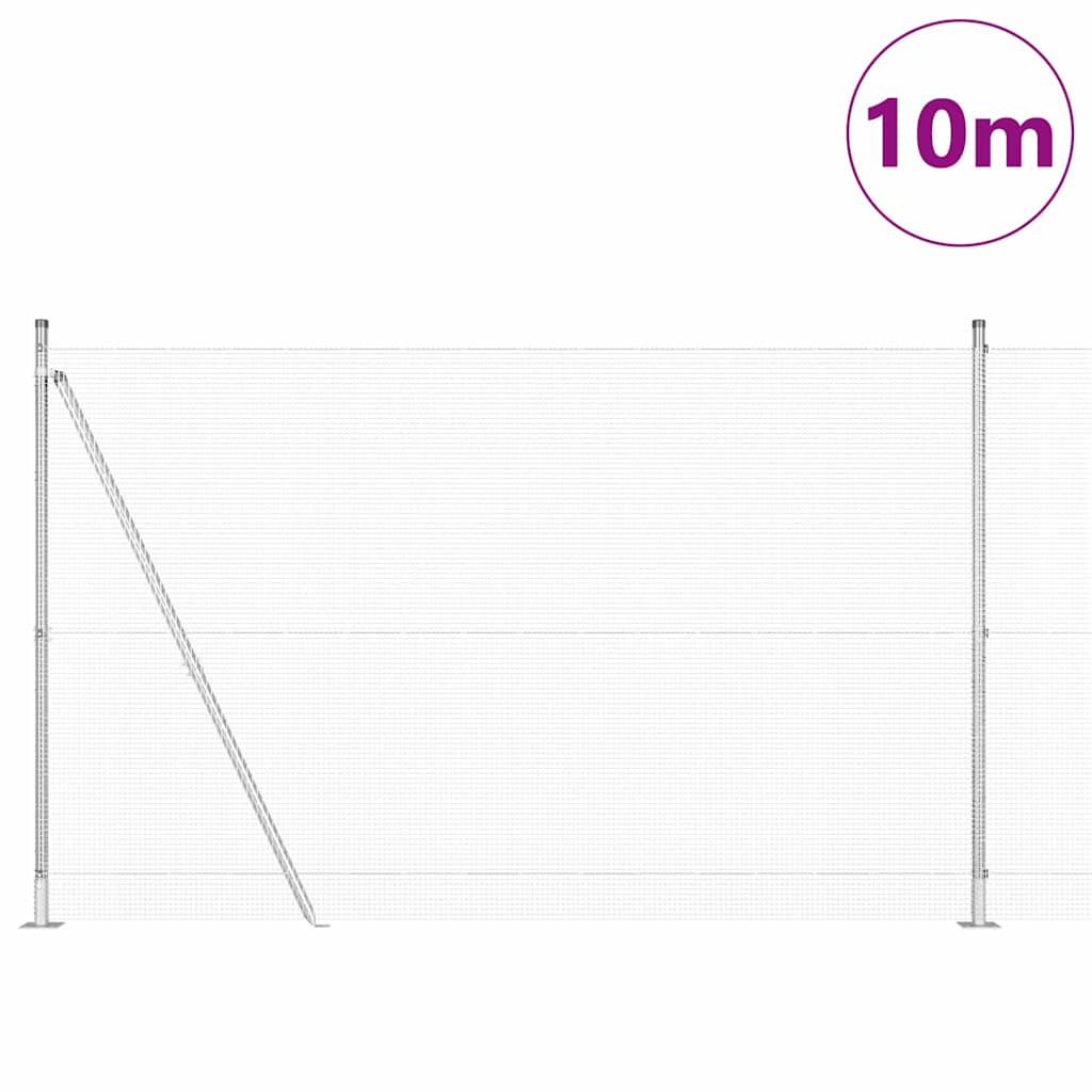 Zavareno žičano ogradno mreža s betonskom podlogom 10 x 1,5 m