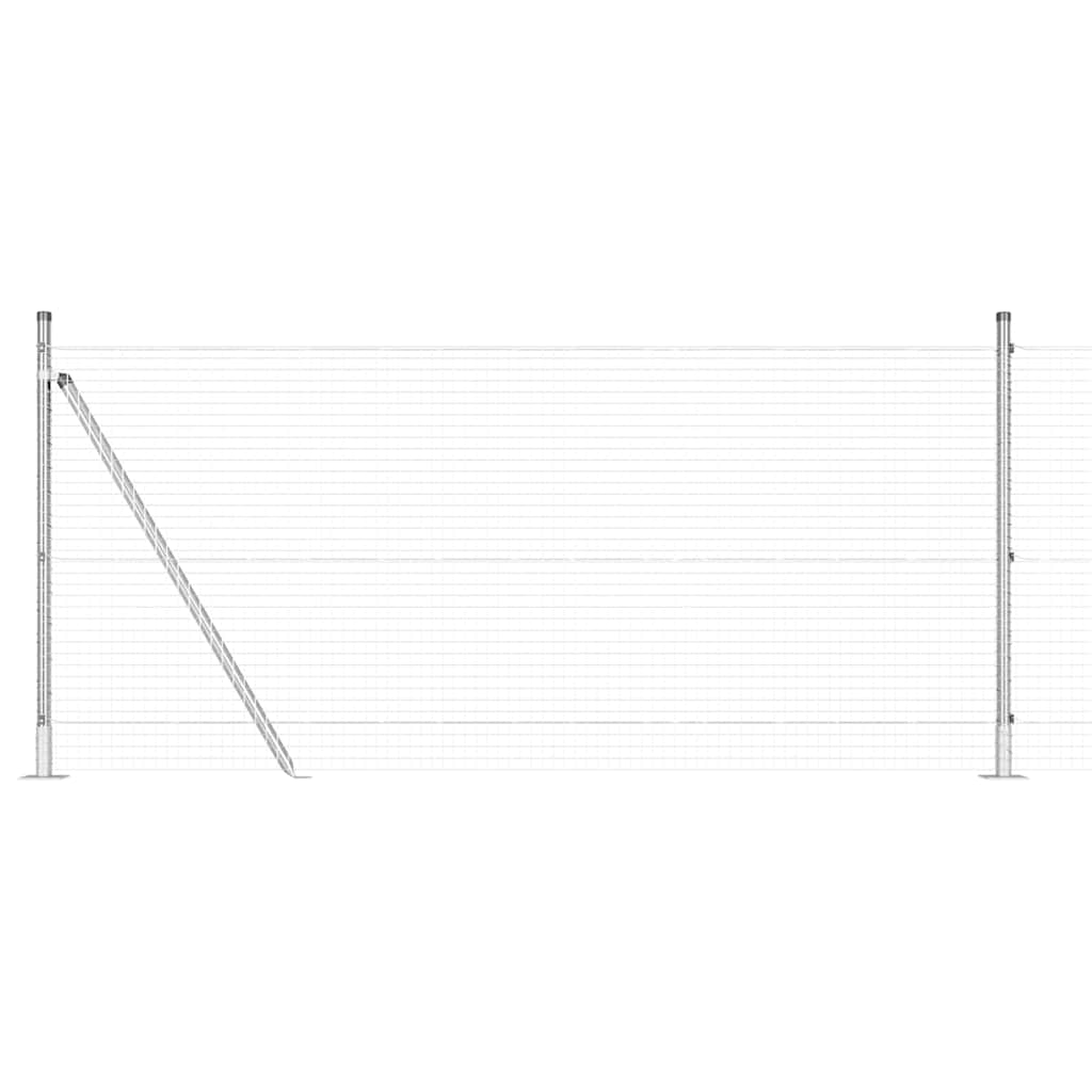 Zavareno žičano ogradno mreža s betonskom podlogom 25 x 0,8 m