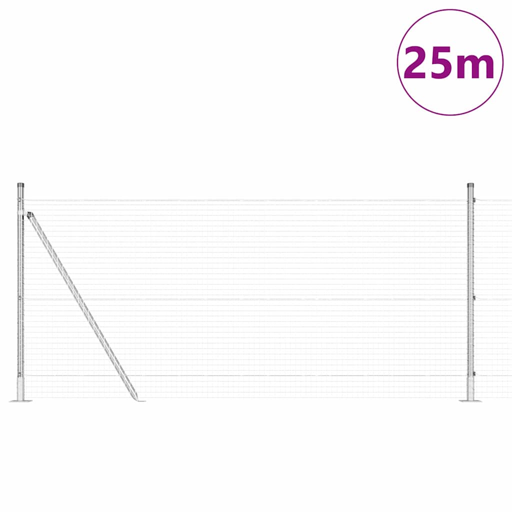 Zavareno žičano ogradno mreža s betonskom podlogom 25 x 0,8 m