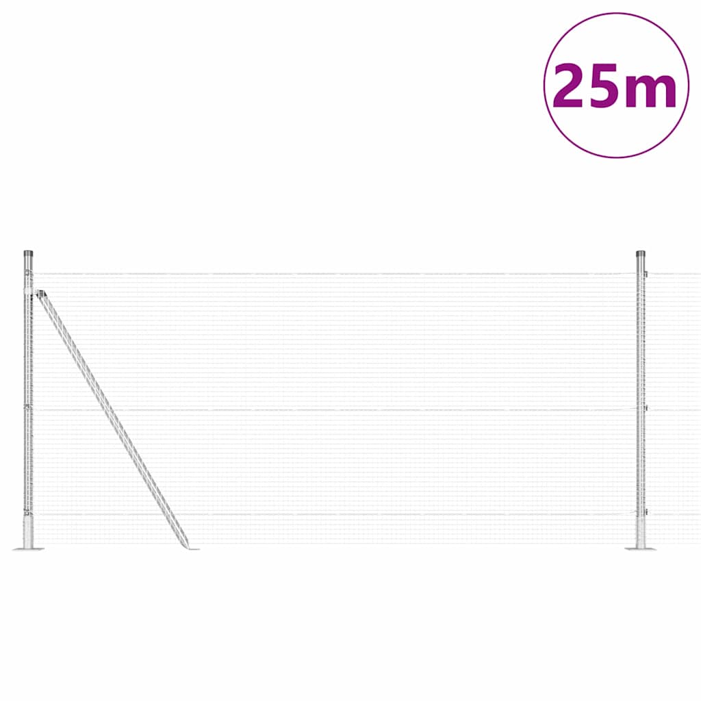 Zavareno žičano ogradno mreža s betonskom podlogom 25 x 1 m