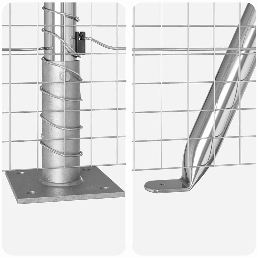 Zavareno žičano ogradno mreža s betonskom podlogom 25 x 1,2 m