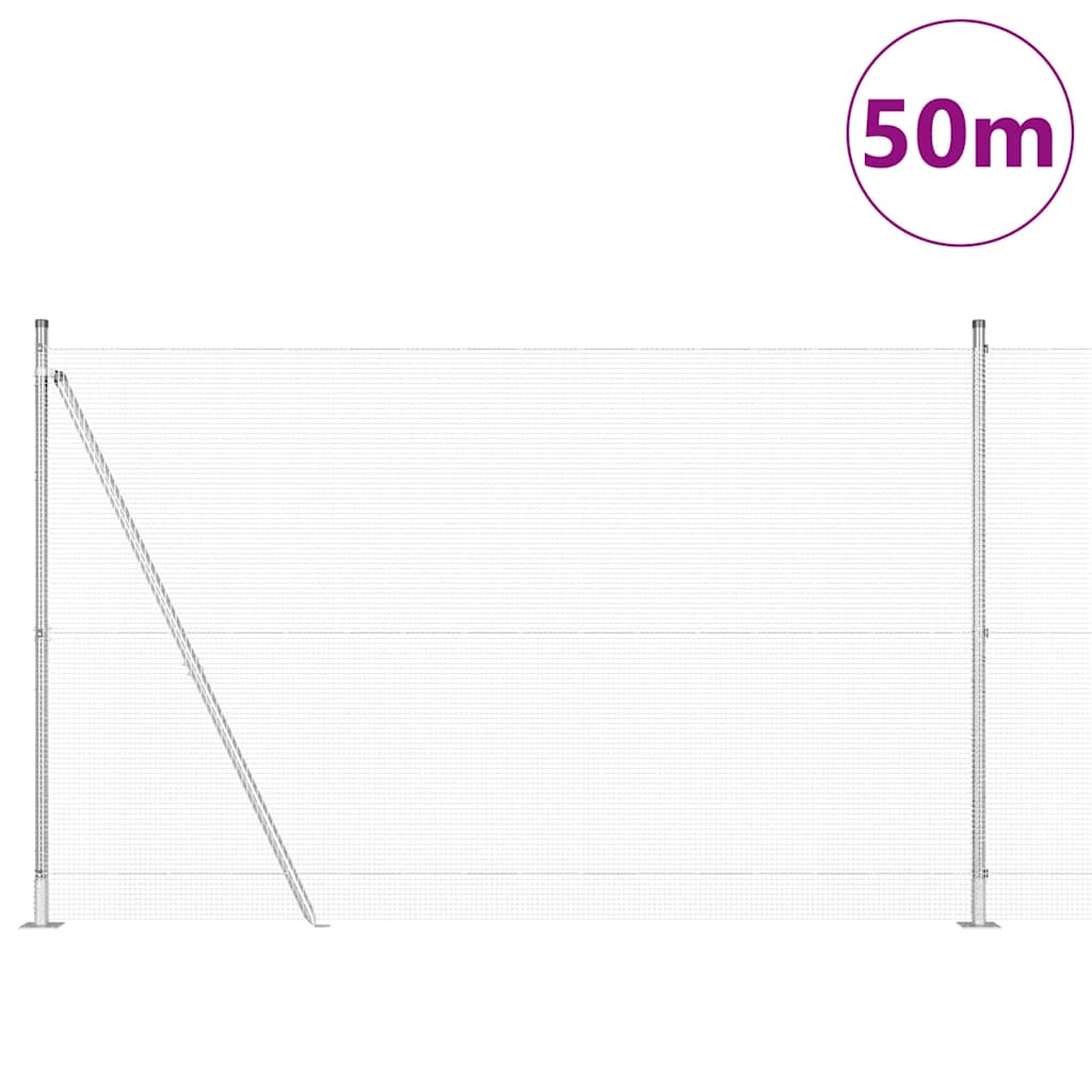 Zavareno žičano ogradno mreža s betonskom podlogom 50 x 1,5 m