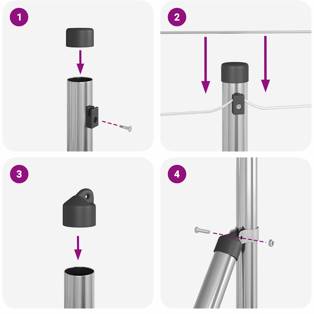 Zavareno žičano ogradno mreža s betonskom podlogom 100 x 0,8 m