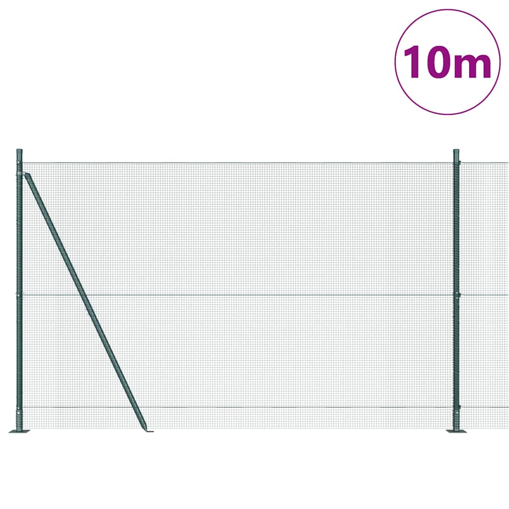 Zavareno žičano ogradno mreža s betonskom podlogom 10 x 1,6 m