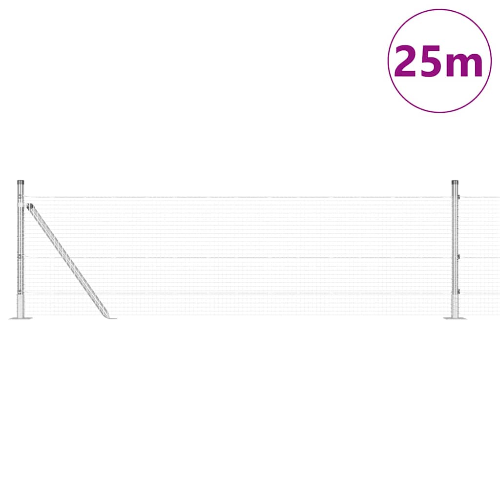 Zavareno žičano ogradno mreža s betonskom podlogom 25 x 0,6 m
