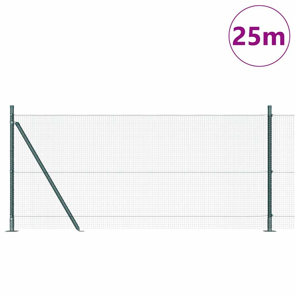 Zavareno žičano ogradno mreža s betonskom podlogom 25 x 0,8 m