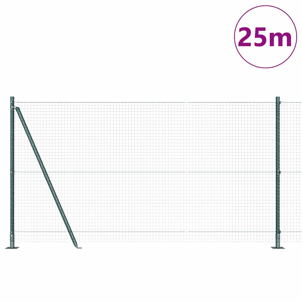 Zavareno žičano ogradno mreža s betonskom podlogom 25 x 1,2 m