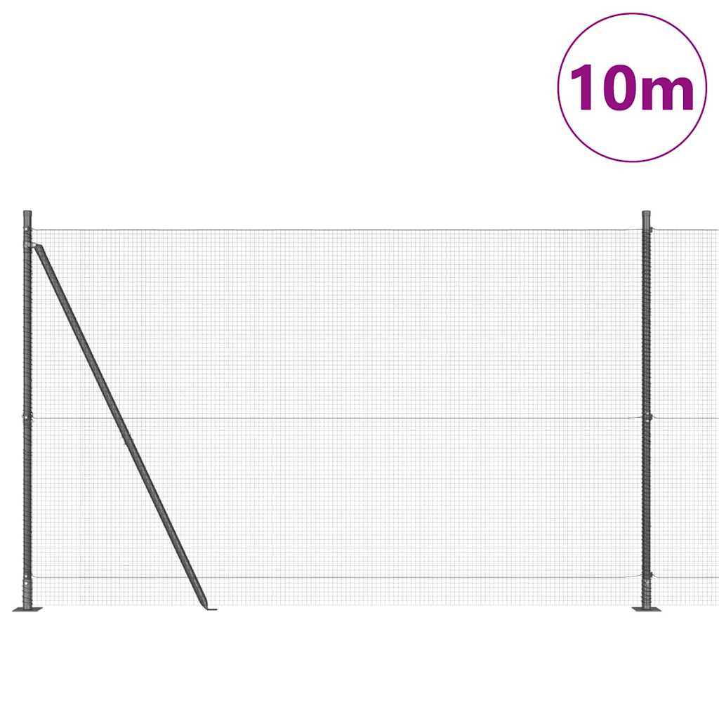 Zavareno žičano ogradno mreža s betonskom podlogom 10 x 1,4 m