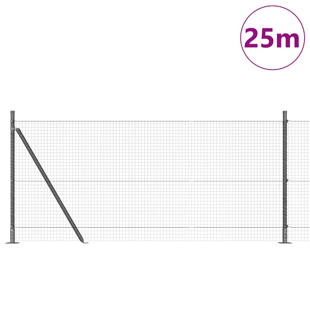 Zavareno žičano ogradno mreža s betonskom podlogom 25 x 0,8 m