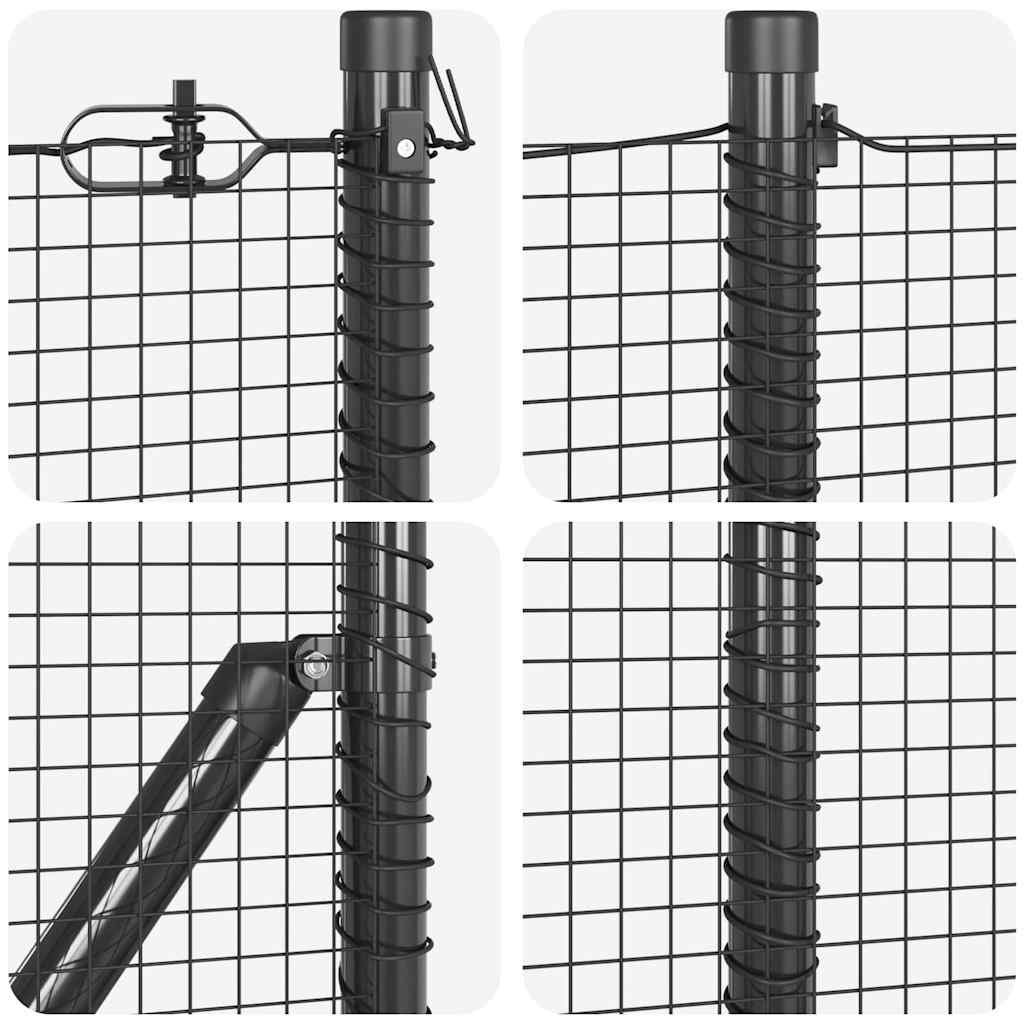Zavareno žičano ogradno mreža s betonskom podlogom 50 x 1 m