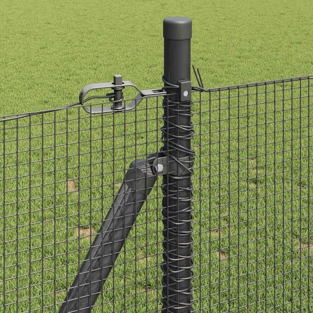 Zavareno žičano ogradno mreža s betonskom podlogom 100 x 0,8 m