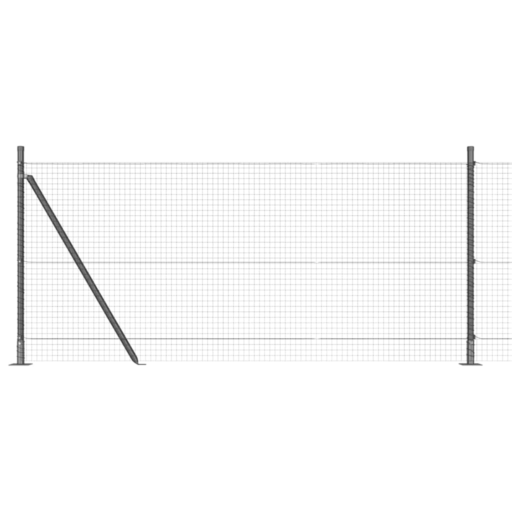 Zavareno žičano ogradno mreža s betonskom podlogom 100 x 0,8 m
