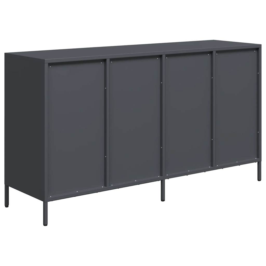 Komoda antracit 135x39x73,5 cm hladno valjani čelik