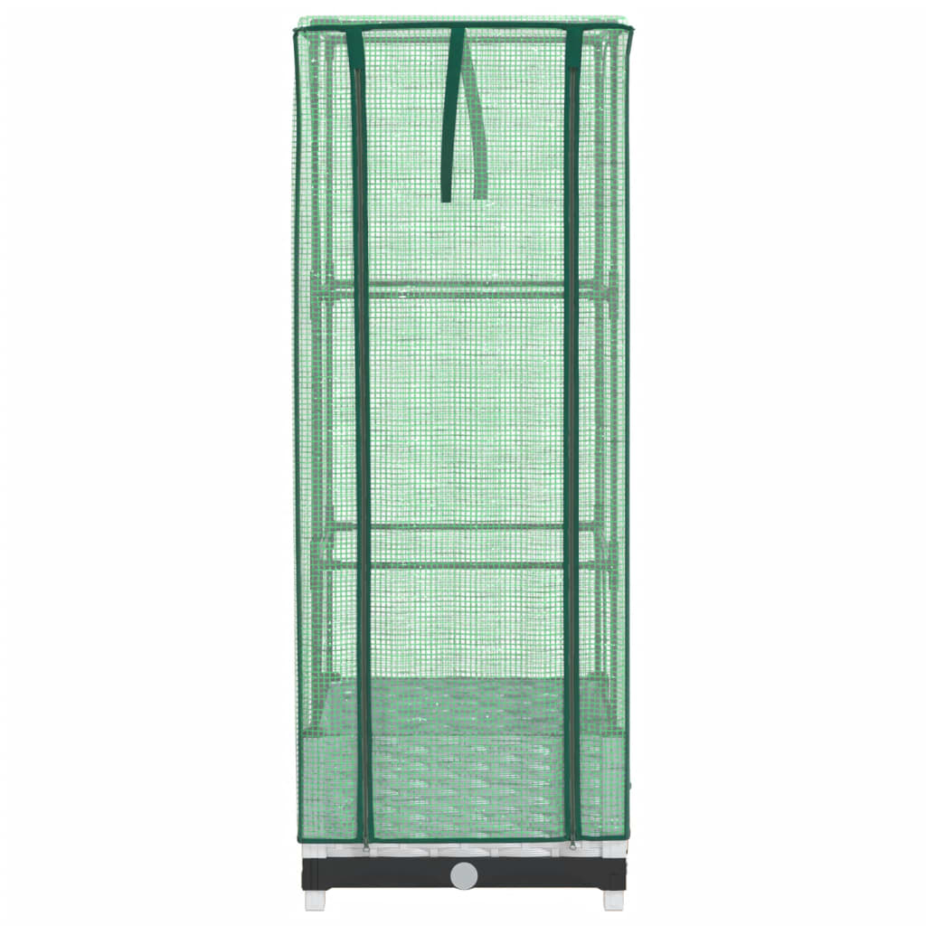 Povišena gredica s pokrovom za staklenik 40 x 40 x 123 cm