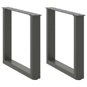 Noge za klub stolić U-oblik 2 kom antracit 50 x (42-43) cm čelik