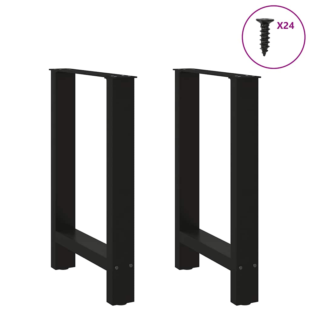 Noge za blagovaonski stol Crne 2 kom 60 x (72-73) cm Čelik