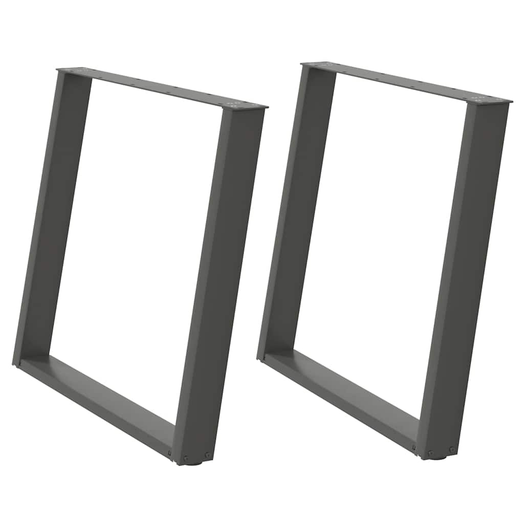 Noge za blagovaonski stol U-oblik 2 kom antracit 100 x (72-73) cm čelik