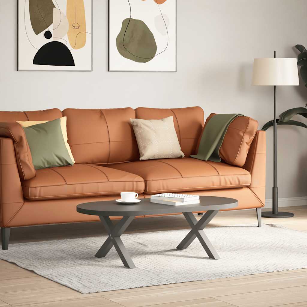 Noge za klub stolić u obliku slova X, 2 kom, antracit, 60 x (30-31) cm, čelik