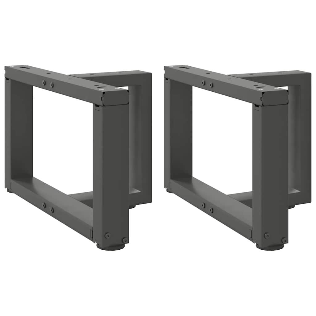 Noge za klub stolić T-oblika 2 kom antracit 50x25x(30-31) cm čelik
