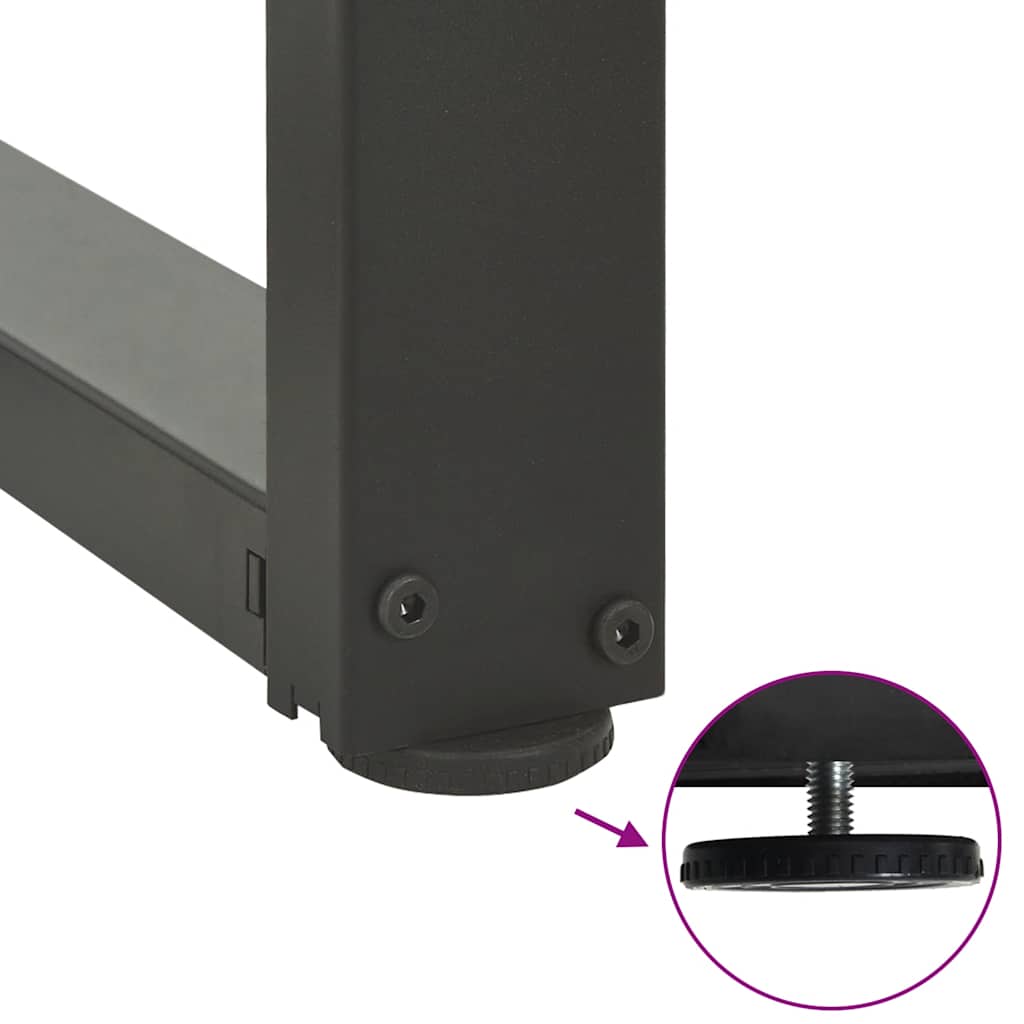 Noge za klub stolić T-oblika 2 kom antracit 50x25x(30-31) cm čelik