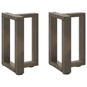 Noge za klub stolić T-oblika 2 kom Crne 28x25x(42-43) cm Čelik