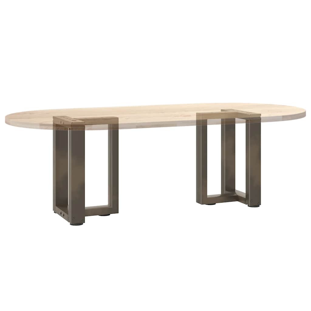 Noge za klub stolić T-oblika 2 kom Crne 28x25x(42-43) cm Čelik