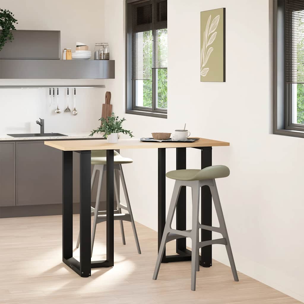 Noge za barski stol T-oblika 2 kom Crne 60x35x(100-101) cm Čelik