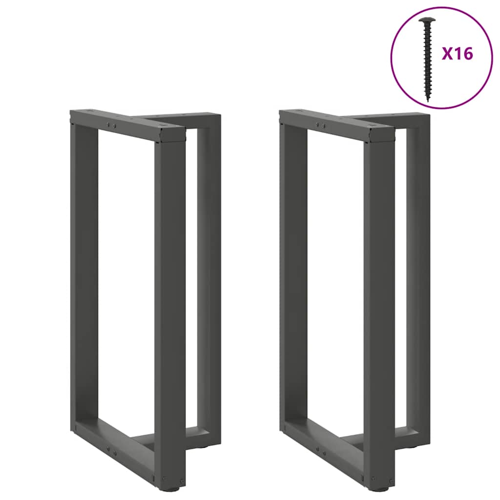 Noge za barski stol T-oblika 2 kom antracit 60x35x(100-101) cm čelik